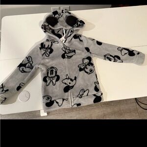 Disney Kids Gray Hoodie with Mickey Mouse Print